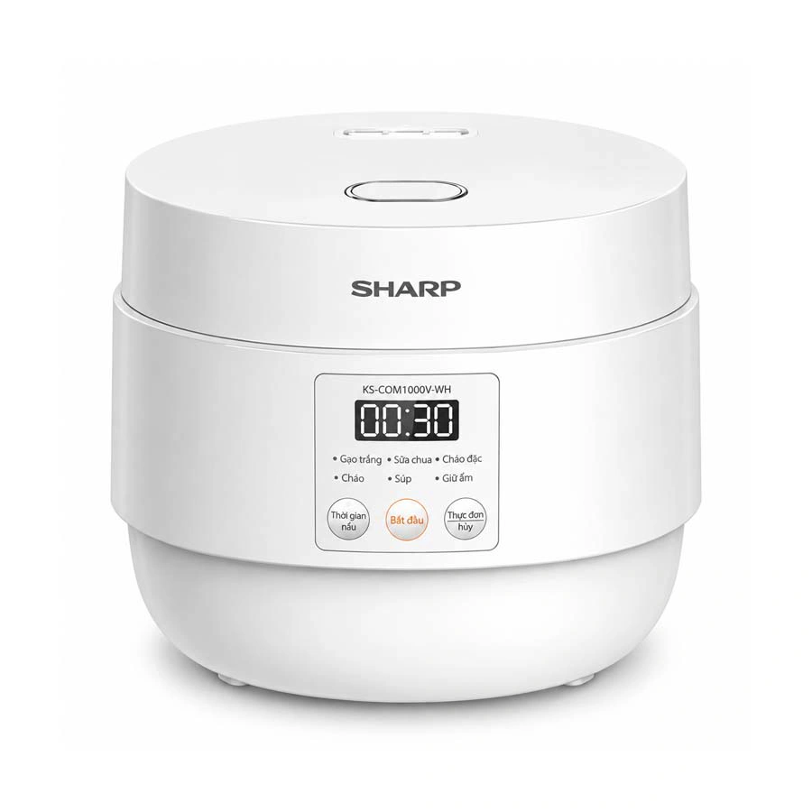 Nồi cơm điện tử Sharp KS-COM100DV-WH dung tích 1 lít QH241509