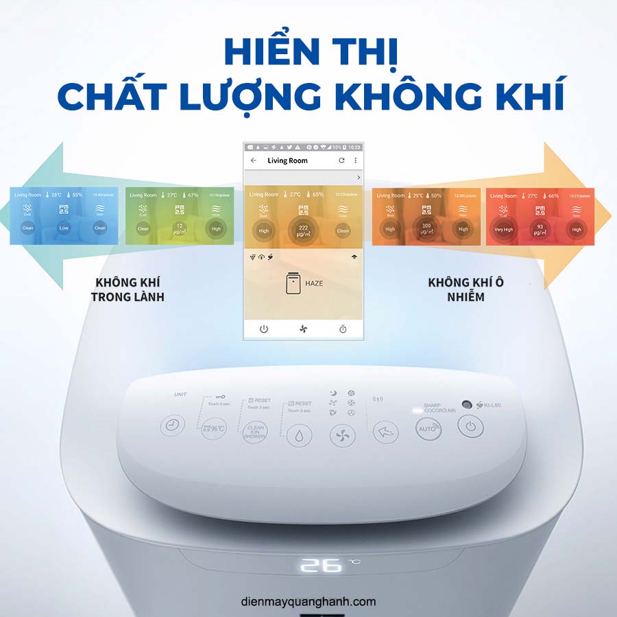 Máy lọc không khí tạo ẩm Sharp KI-L60V-W  QH238310 7