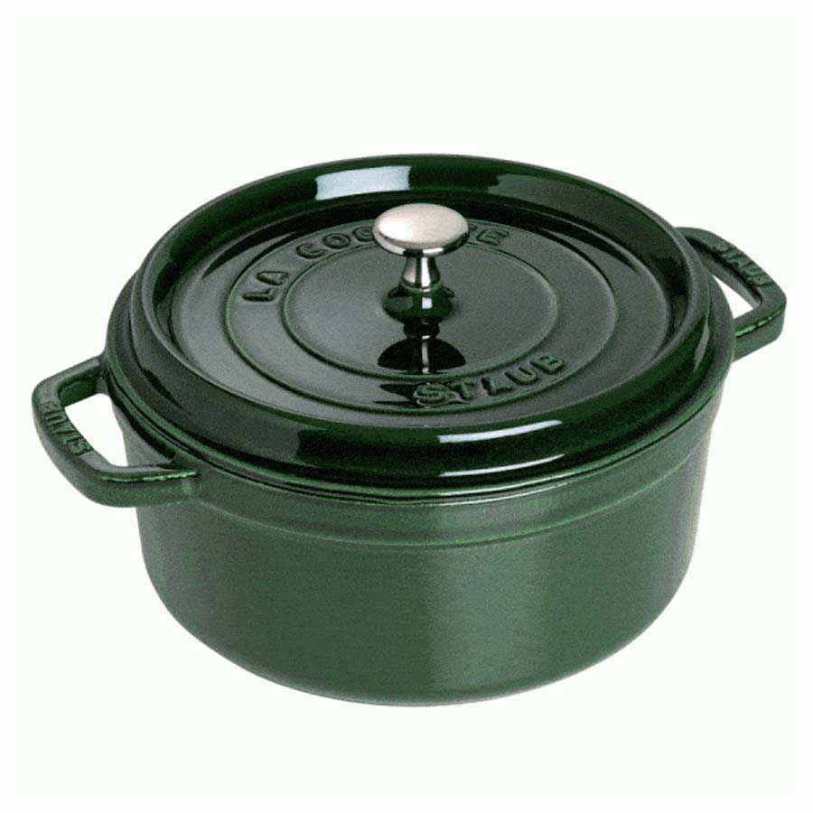 Nồi gang tròn Staub màu xanh rêu 20cm - 2.2L QH241764