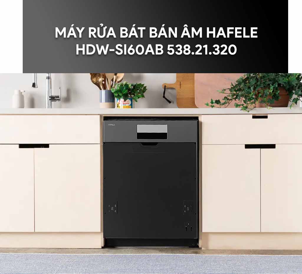 Máy rửa bát bán âm Hafele HDW-SI60AB 538.21.320