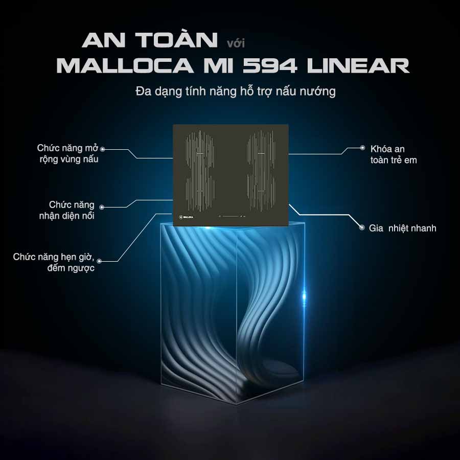 Bếp kính âm 4 từ Malloca MI 594 LINEAR QH242272 6