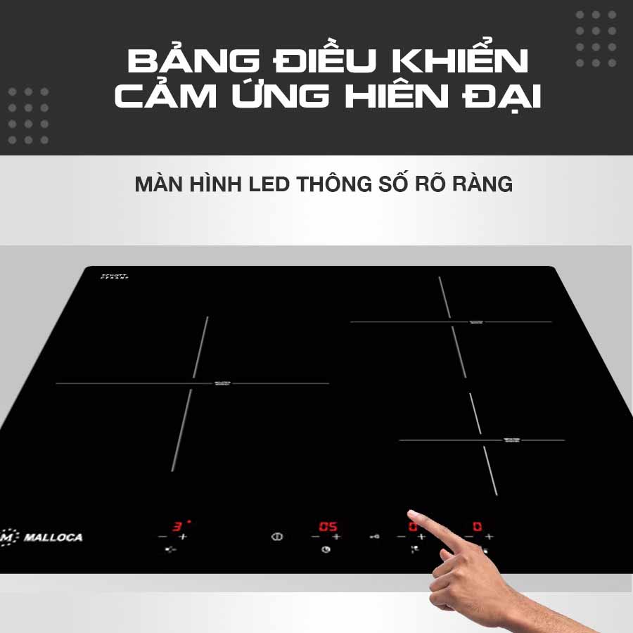 Bếp kính âm 3 từ Malloca MI 593 BN QH242274 3