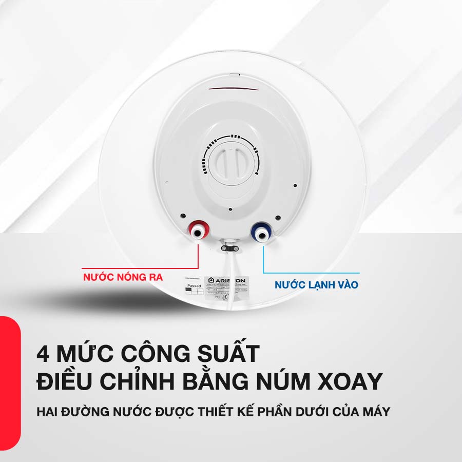 Bình nóng lạnh Ariston PRO R 80 V 2.5 FE điều chỉnh công suất dễ dàng