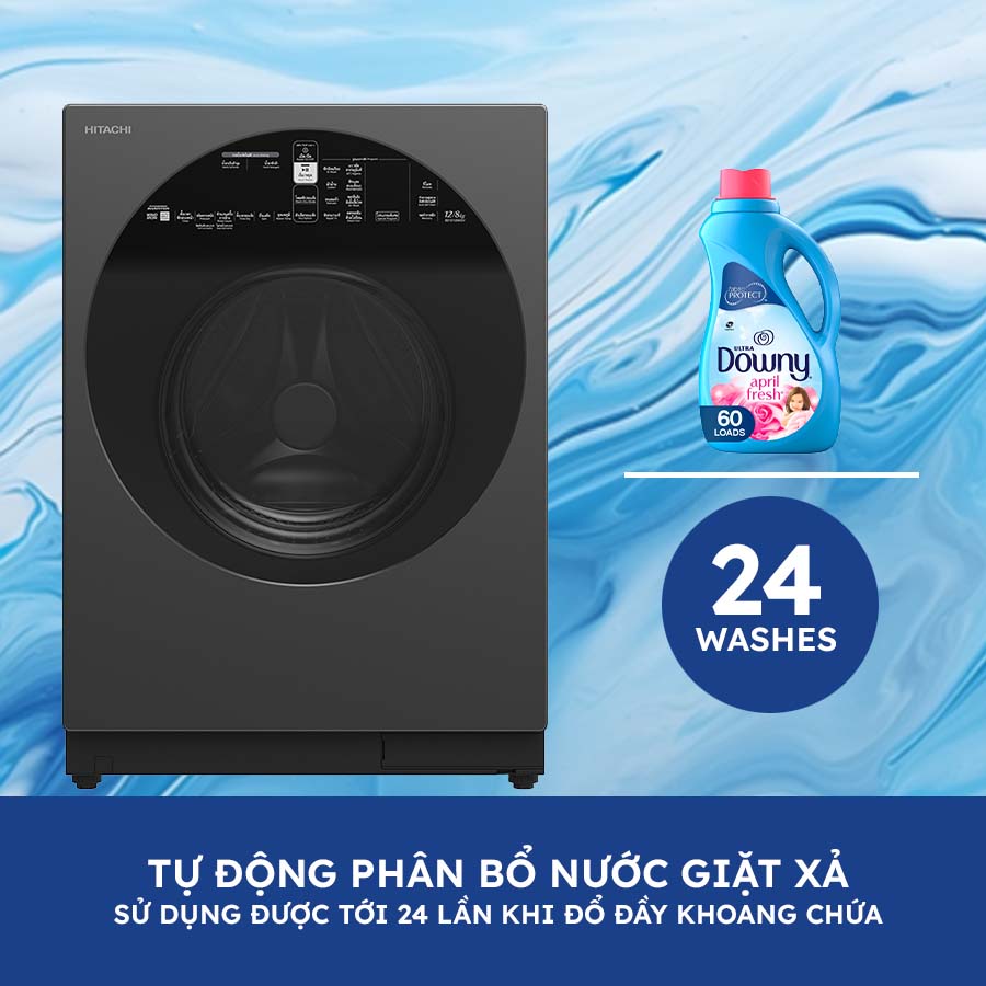 Máy giặt sấy Hitachi Inverter 12kg BD-D120XGV QH243573 6