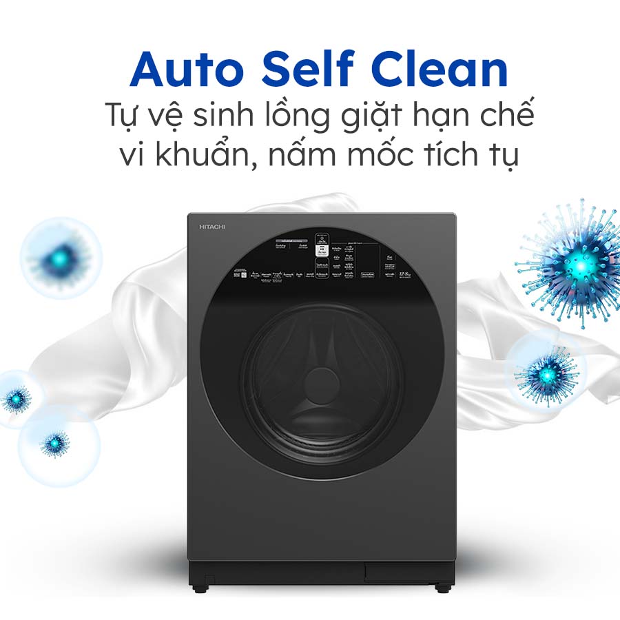 Máy giặt sấy Hitachi Inverter 12kg BD-D120XGV QH243573 5