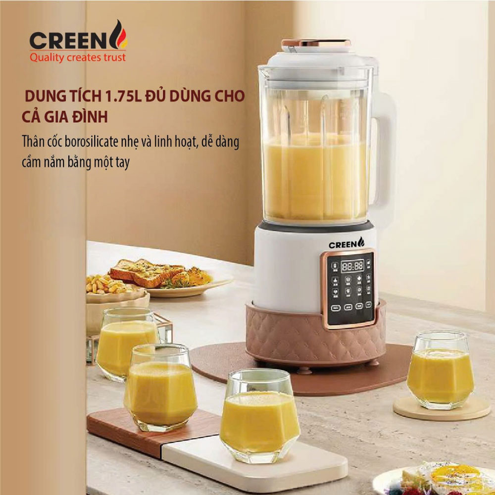 Dung tích máy làm sữa hạt Creen CR-600