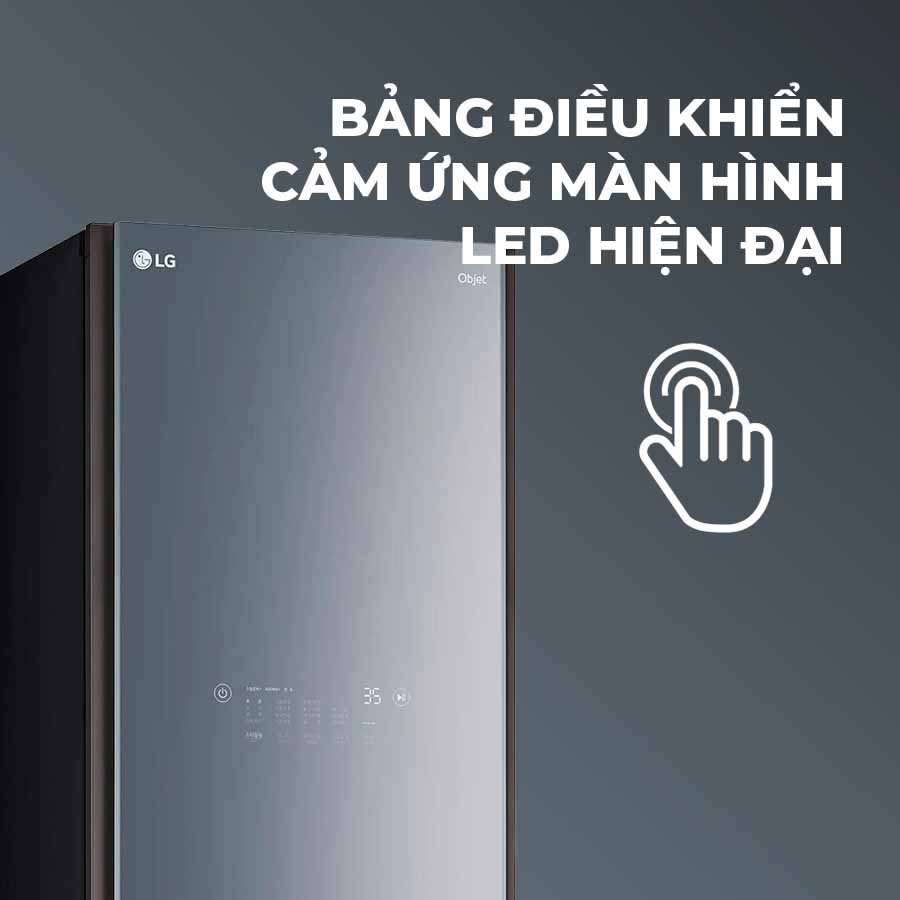 Máy giặt hấp sấy LG thiết kế điều khiển cảm ứng nhanh nhạy