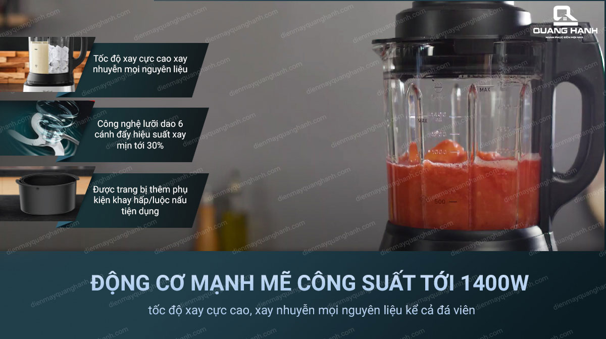 Máy làm sữa hạt Tefal có động cơ mạnh mẽ