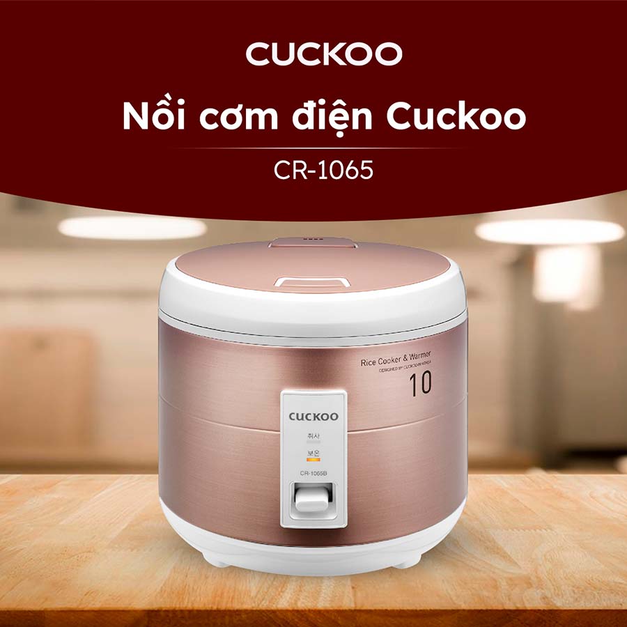 Nồi cơm điện Cuckoo CR-1065 thiết kế kiểu dáng nhỏ gọn, hiện đại