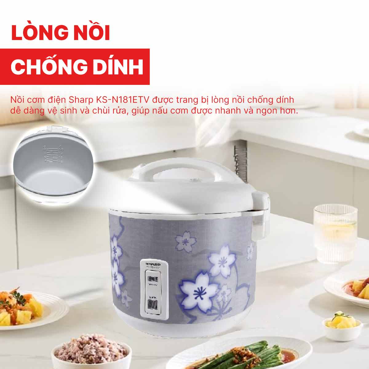 Lòng nồi hợp kim nhôm phủ chống dính bền bỉ