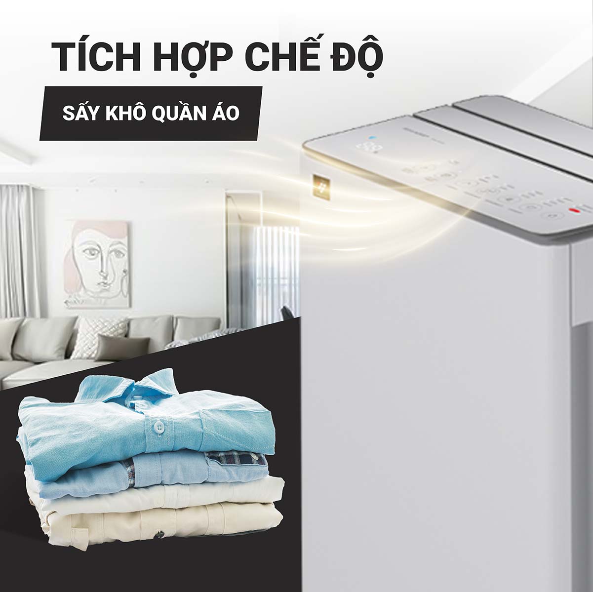 Máy lọc không khí và hút ẩm Sharp DW-T30FV-W trang bị bộ lọc 3 lớp hiện đại