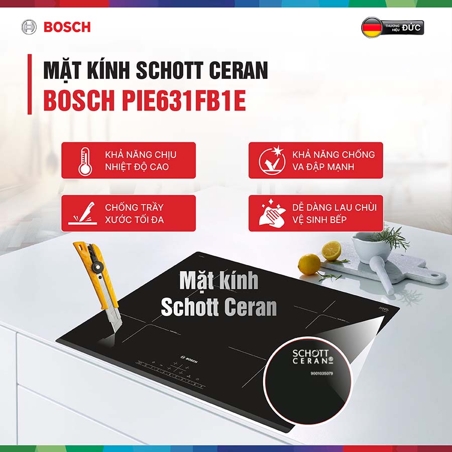 Mặt kính Schott Ceran cao cấp bền đẹp