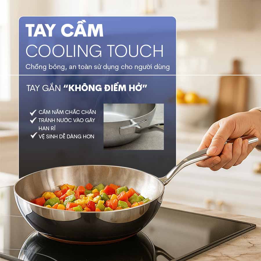 Chảo Inox sâu lòng đáy liền Tri-Ply Kaiyo KIW24 size 24cm không nắp QH242117 3