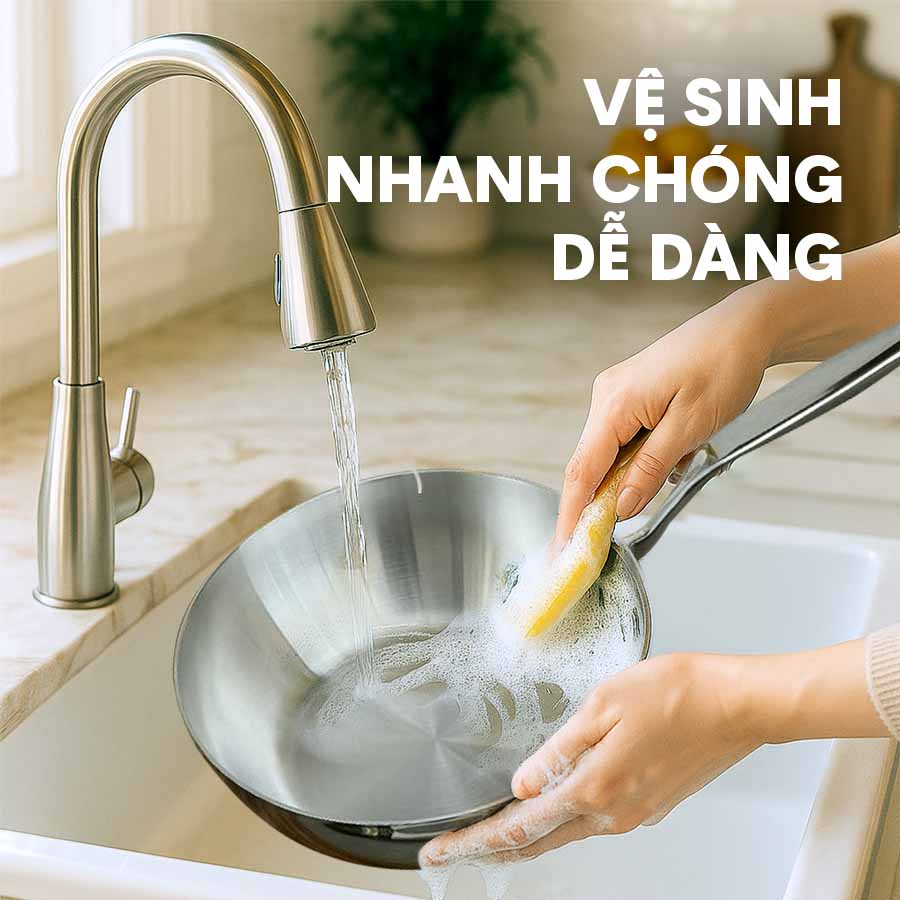 Chảo Inox sâu lòng đáy liền Tri-Ply Kaiyo KIW24 size 24cm không nắp QH242117 7