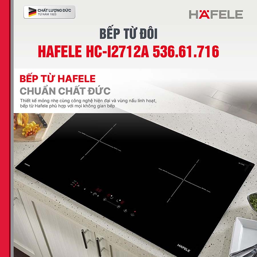 Bếp từ đôi Hafele HC-I2712A 536.61.716