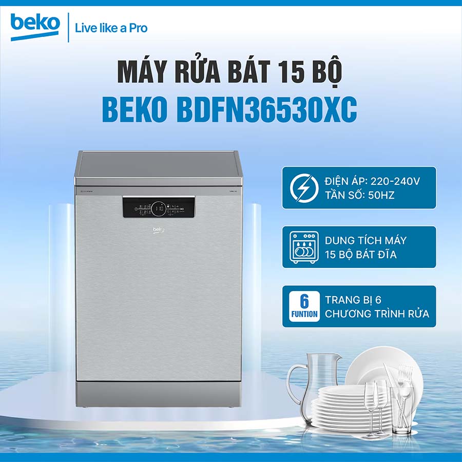 Máy rửa bát Beko BDFN36530XC