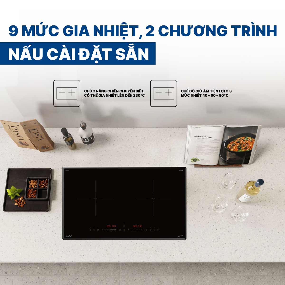 Bếp từ đôi Comfee CIH-44DIL