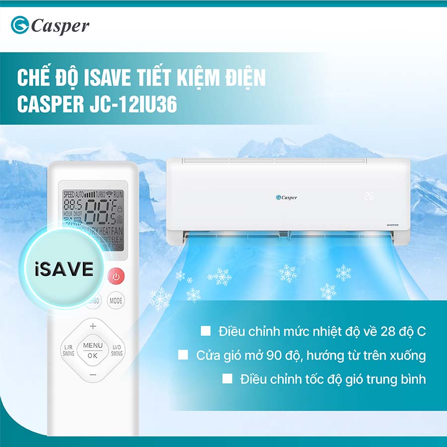 Điều hòa 1 chiều Inverter 1.5 HP Casper JC-12IU36 QH245389 5