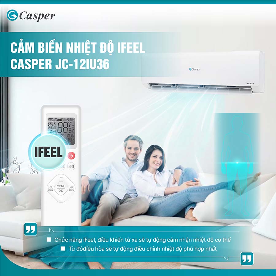 Điều hòa 1 chiều Inverter 1.5 HP Casper JC-12IU36 QH245389 9