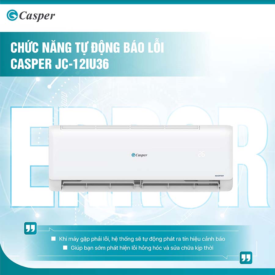 Điều hòa 1 chiều Inverter 1.5 HP Casper JC-12IU36 QH245389 11