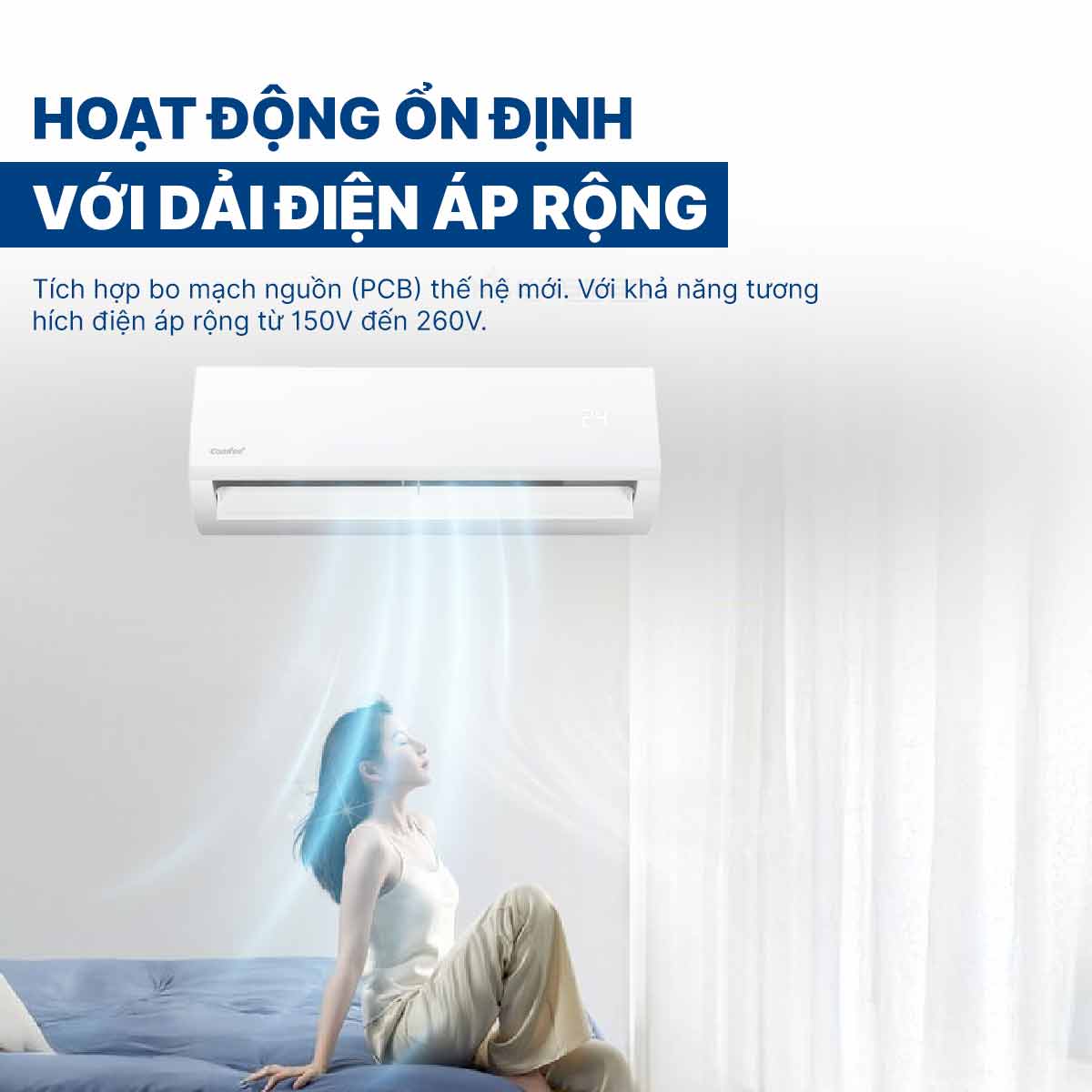 Điều hòa Comfee 1 chiều 9000 BTU CFS-10FWFF-V