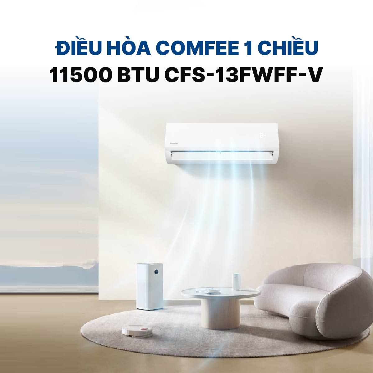 Điều hòa Comfee 1 chiều 11500 BTU CFS-13FWFF-V