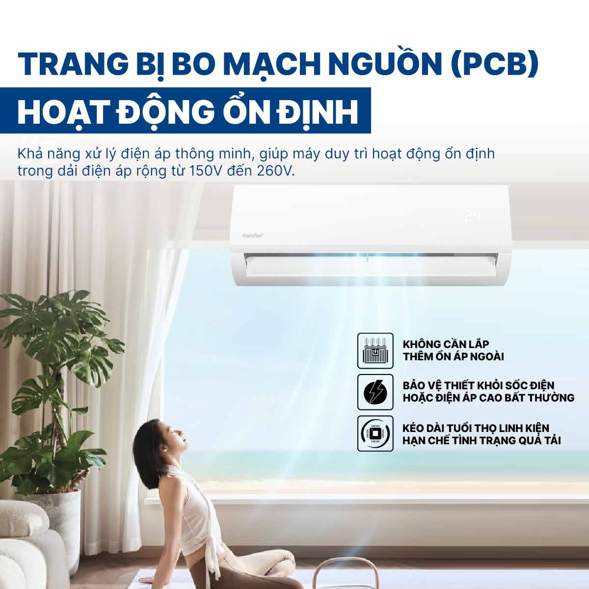 Điều hòa Comfee 1 chiều 11500 BTU CFS-13FWFF-V