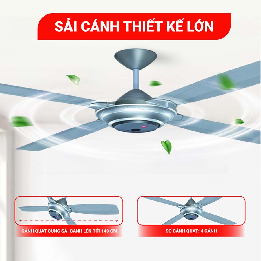 Quạt trần KDK M56XR 4 cánh