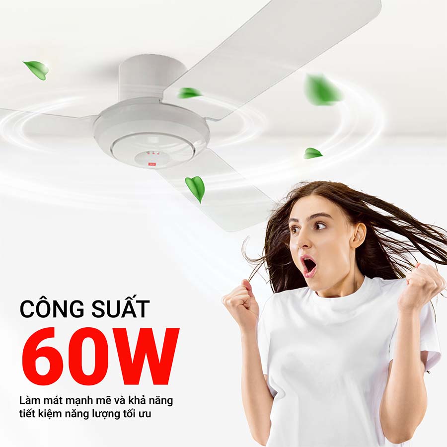 Quạt trần KDK R48SP có điều khiển từ xa