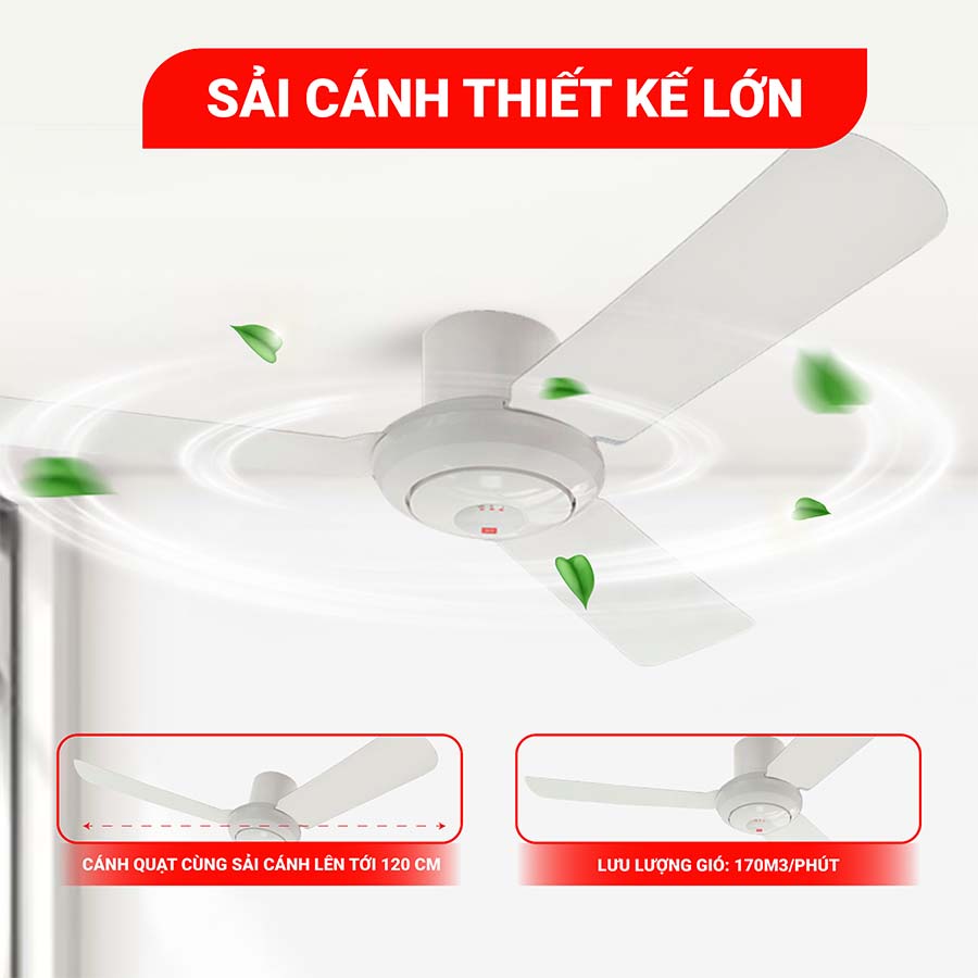 Quạt trần KDK R48SP có điều khiển từ xa