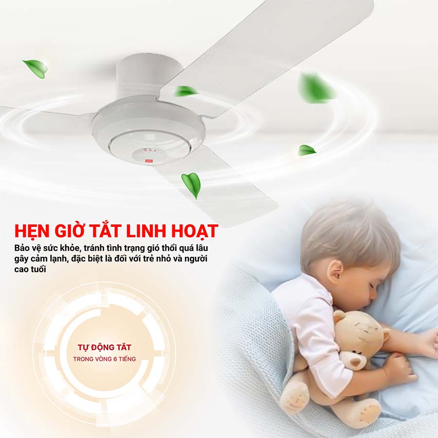 Quạt trần KDK R48SP có điều khiển từ xa