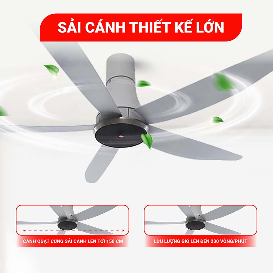 Quạt trần 5 cánh KDK T60DW