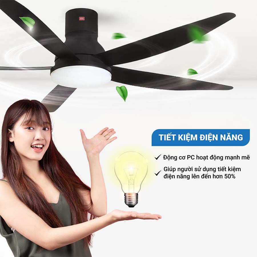 Quạt trần KDK U60FW 5 cánh