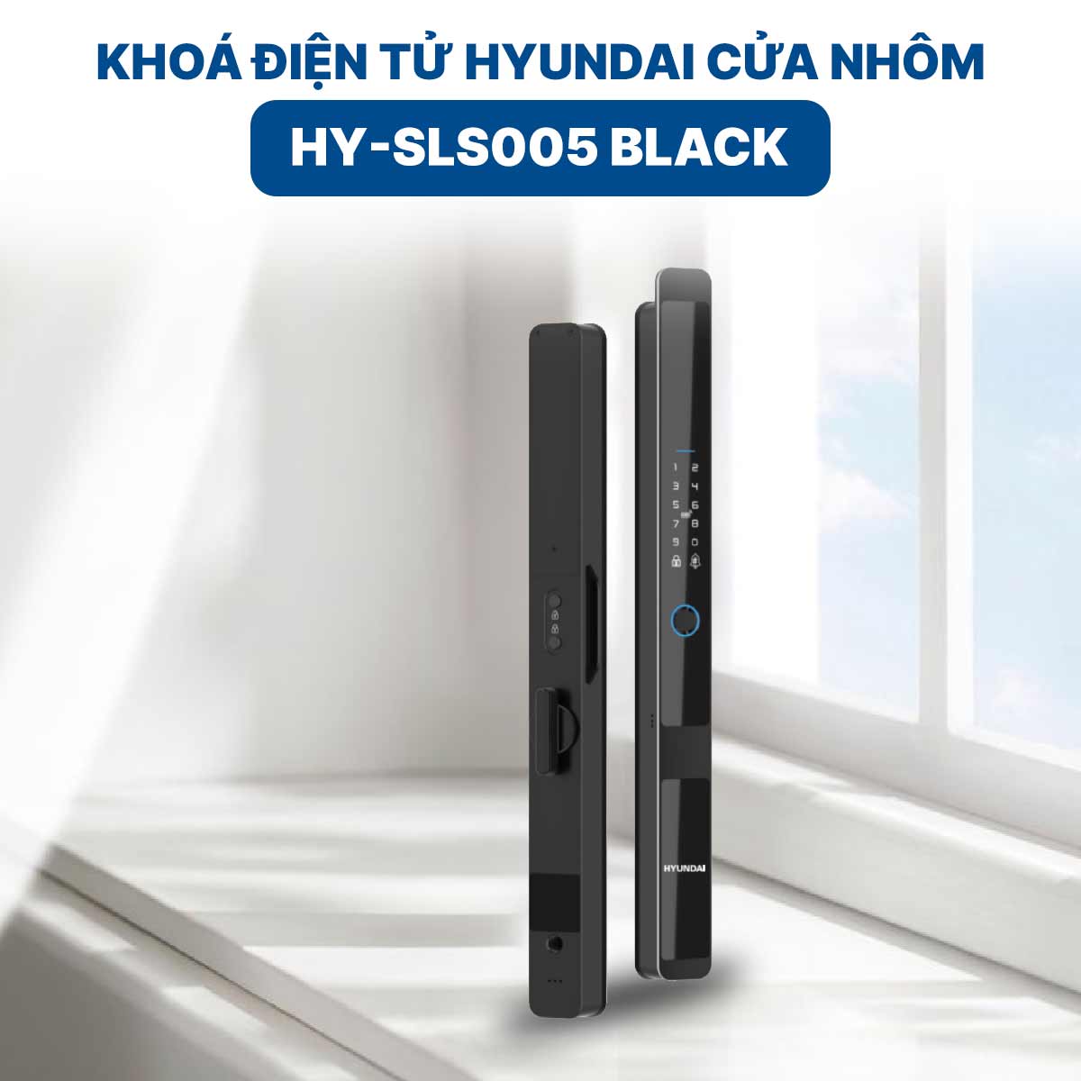 Khoá điện tử Hyundai cửa nhôm HY-SLS005 Black