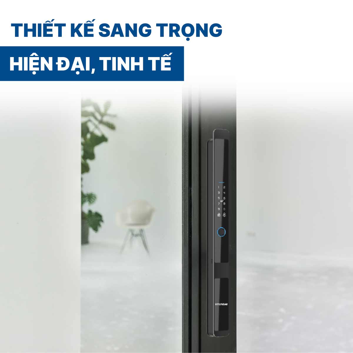Khoá điện tử Hyundai cửa nhôm HY-SLS005 Black