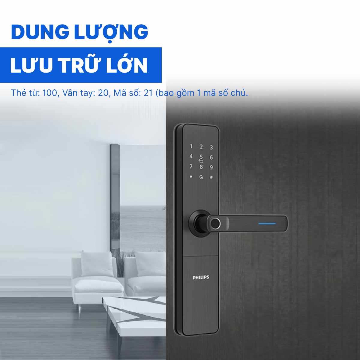 Khóa cửa thông minh Philips DDL609-5HS