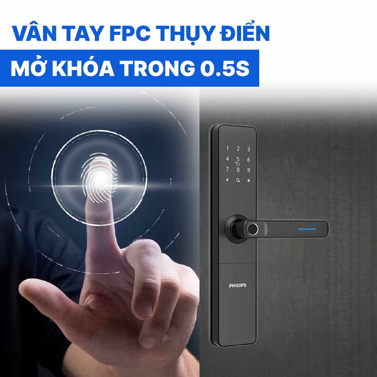 Khóa cửa thông minh Philips DDL609-5HS