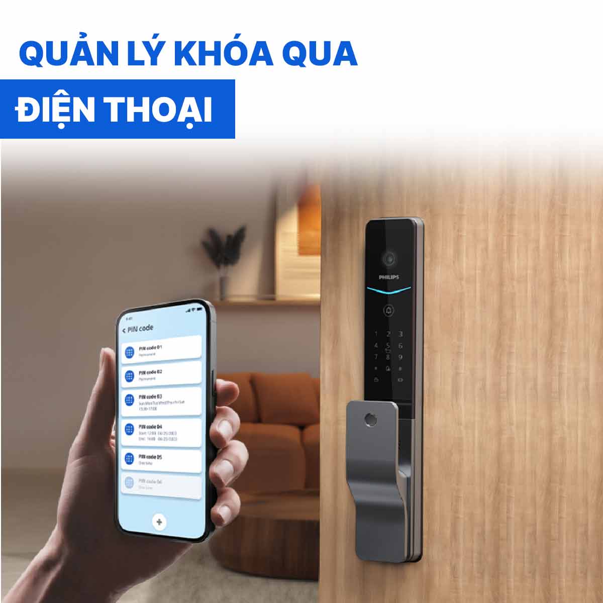 Khóa cửa thông minh Philips DDL720-MVP-17HWS