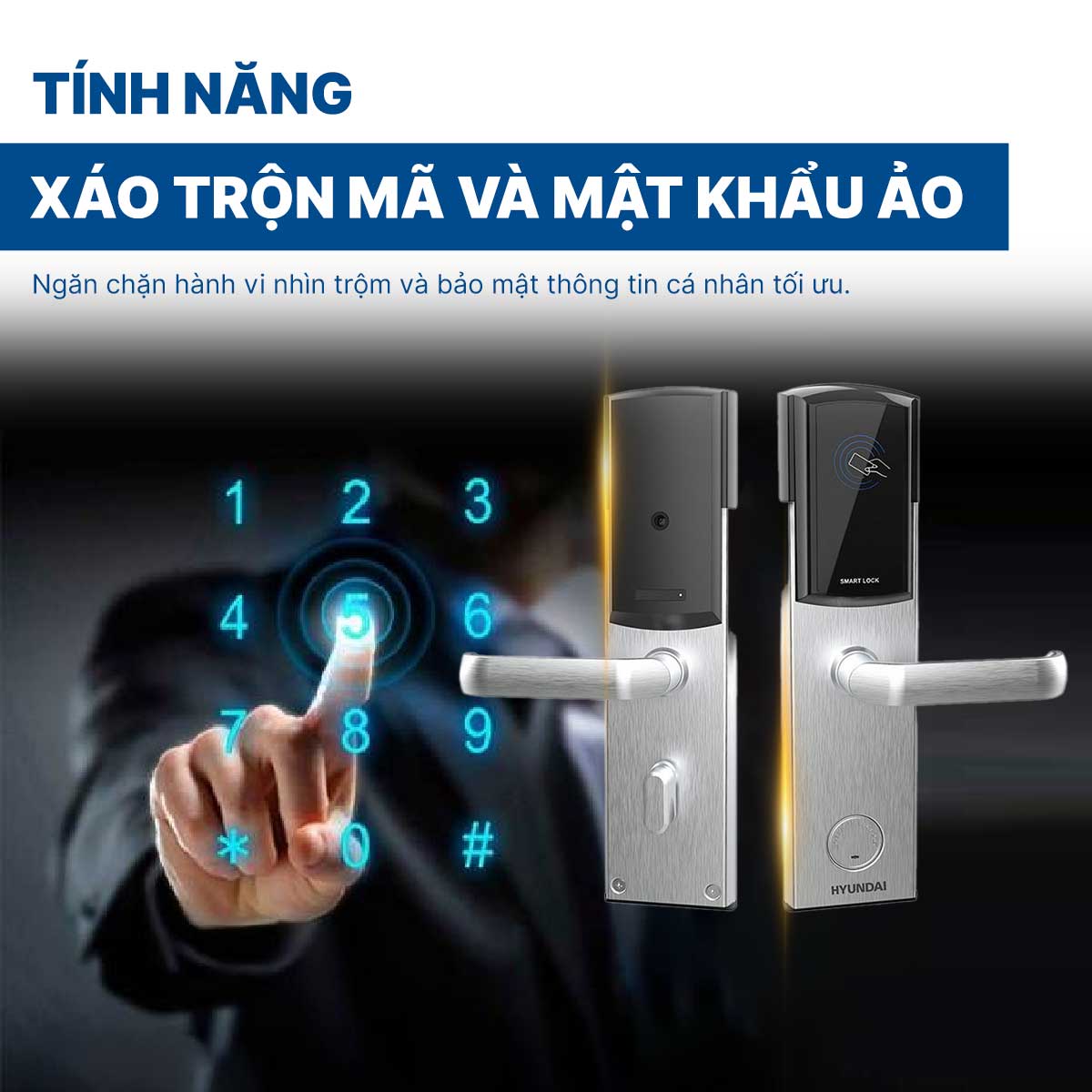Khoá điện tử Hyundai khách sạn HY-HL01