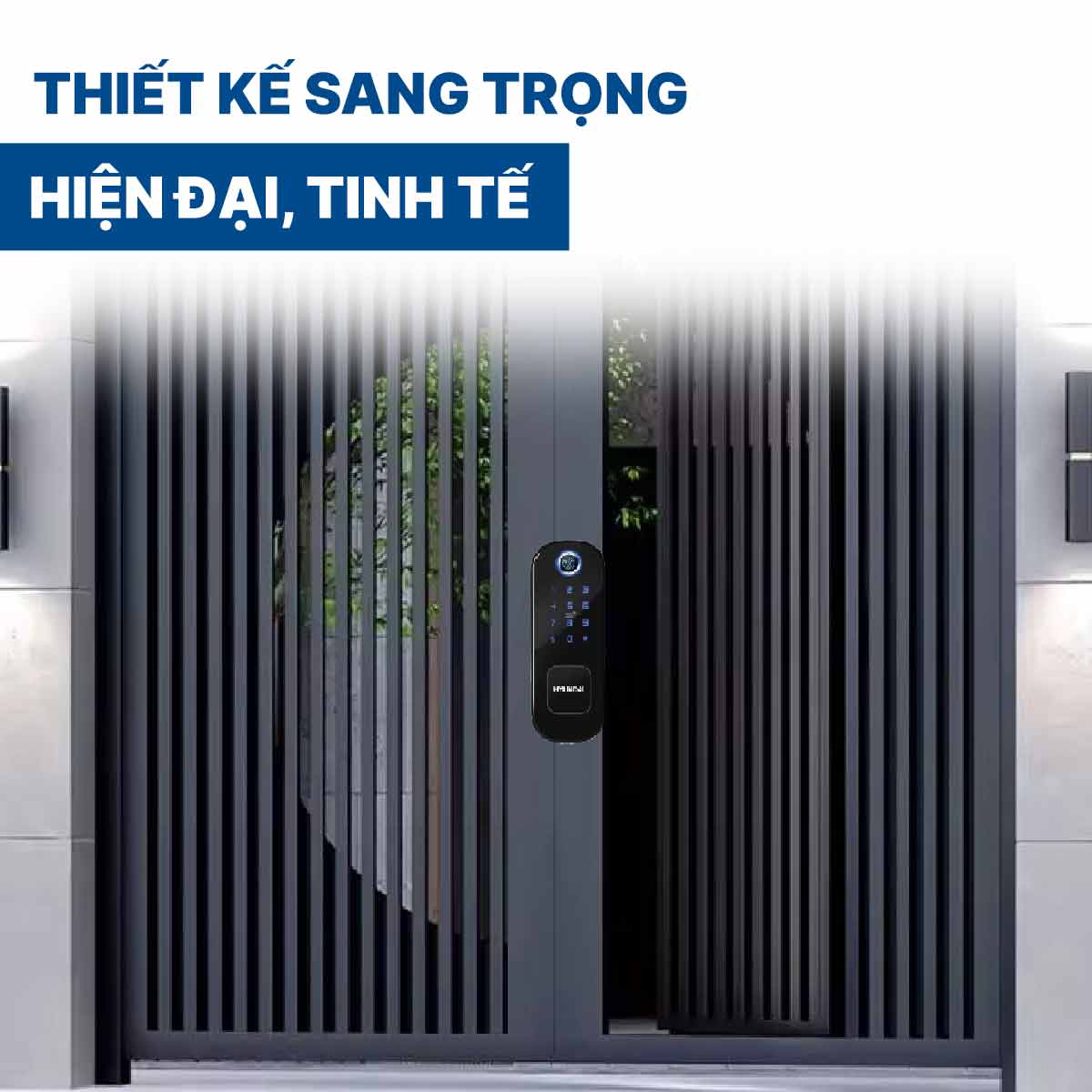 Khoá điện tử Hyundai cửa cổng HY-SLN002 Black