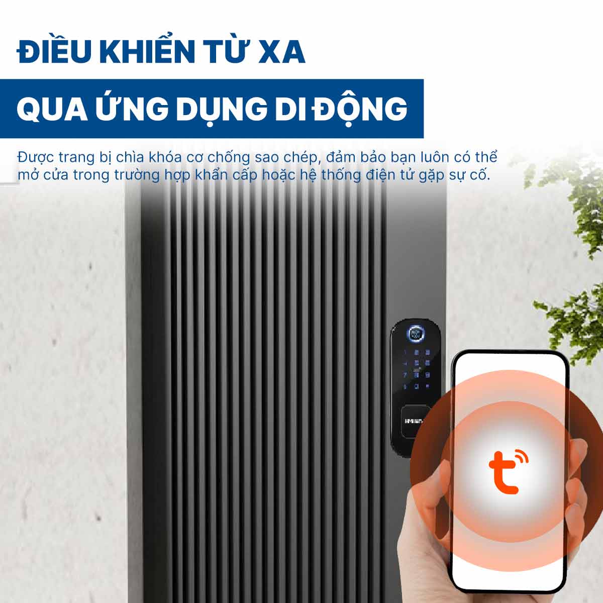 Khoá điện tử Hyundai cửa cổng HY-SLN002 Black