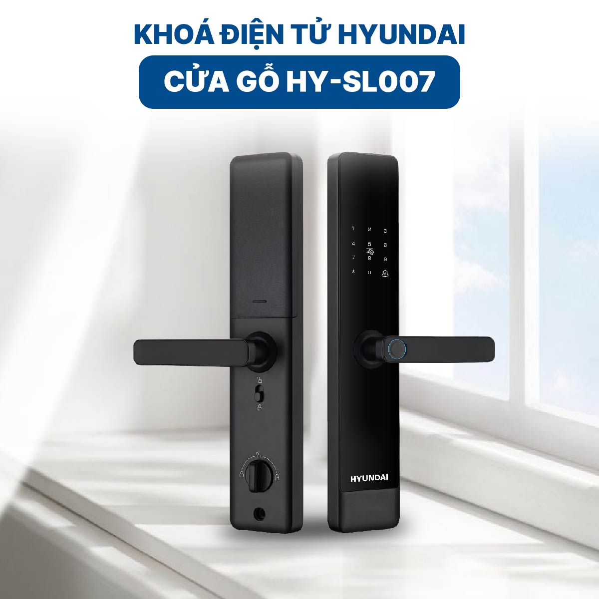 Khoá điện tử Hyundai cửa gỗ HY-SL007