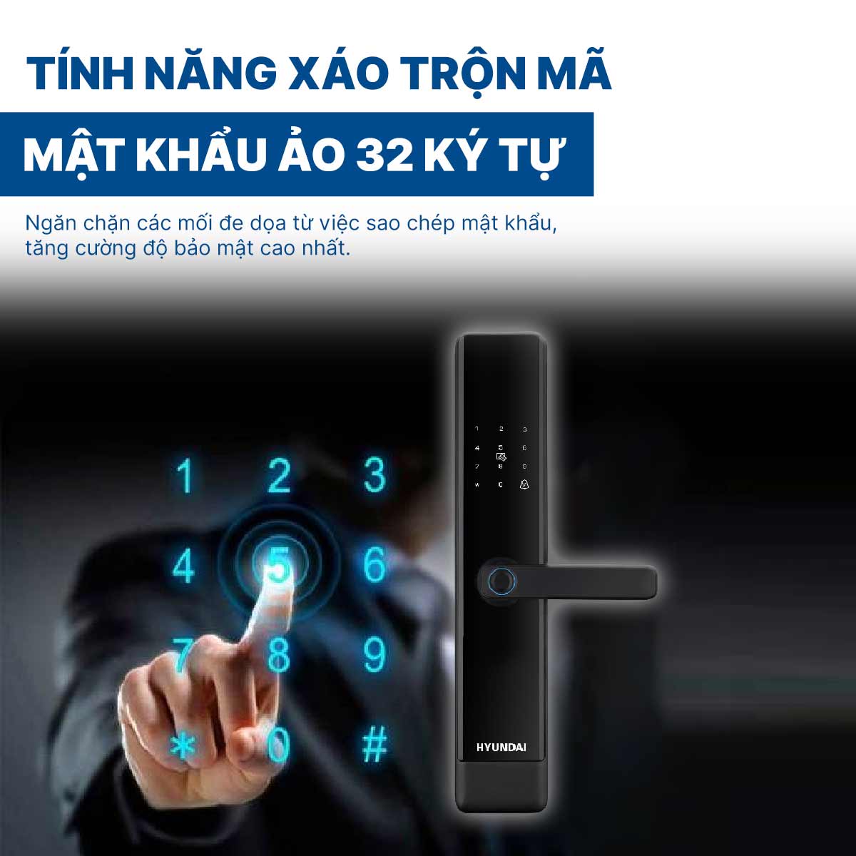 Khoá điện tử Hyundai cửa gỗ HY-SL007