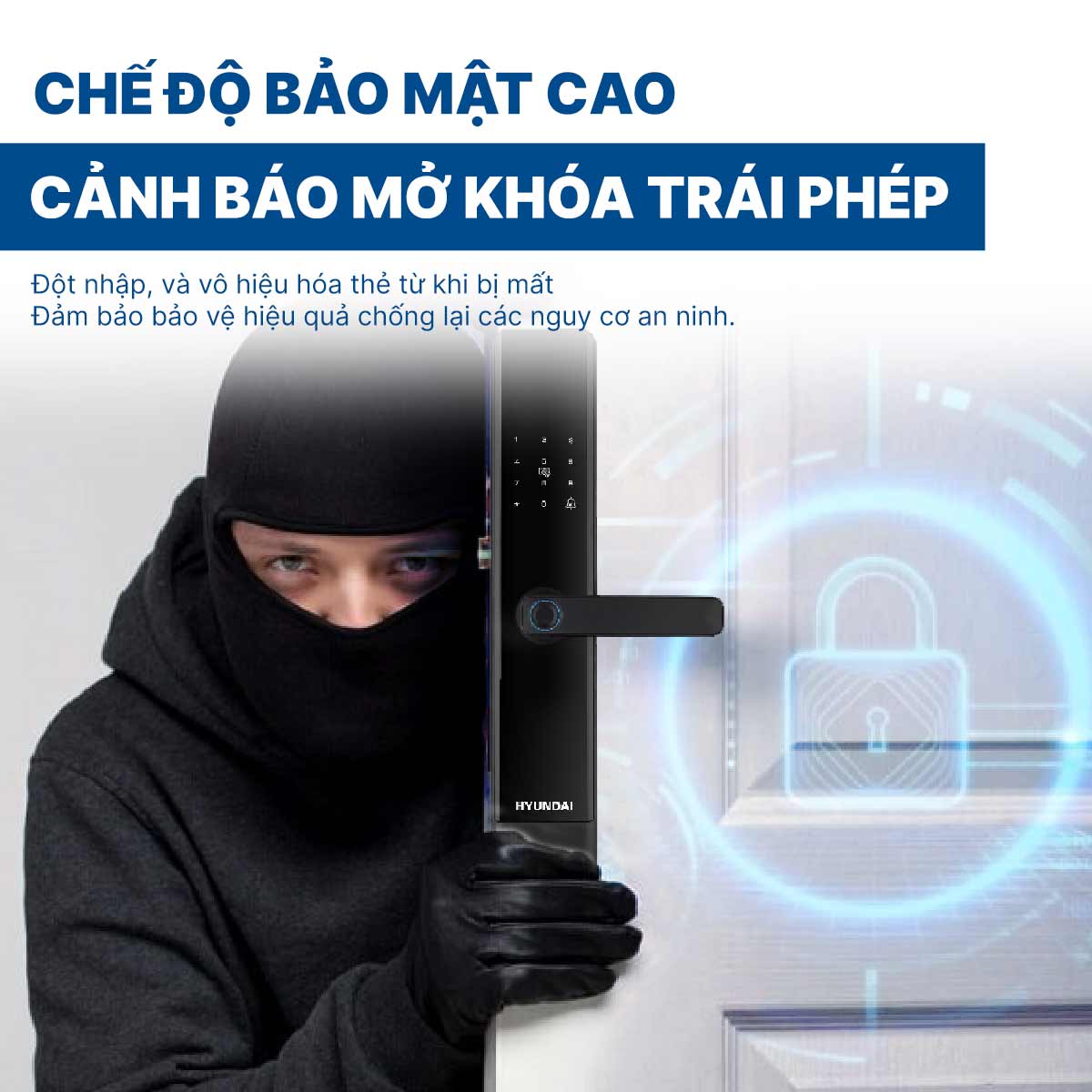 Khoá điện tử Hyundai cửa gỗ HY-SL007