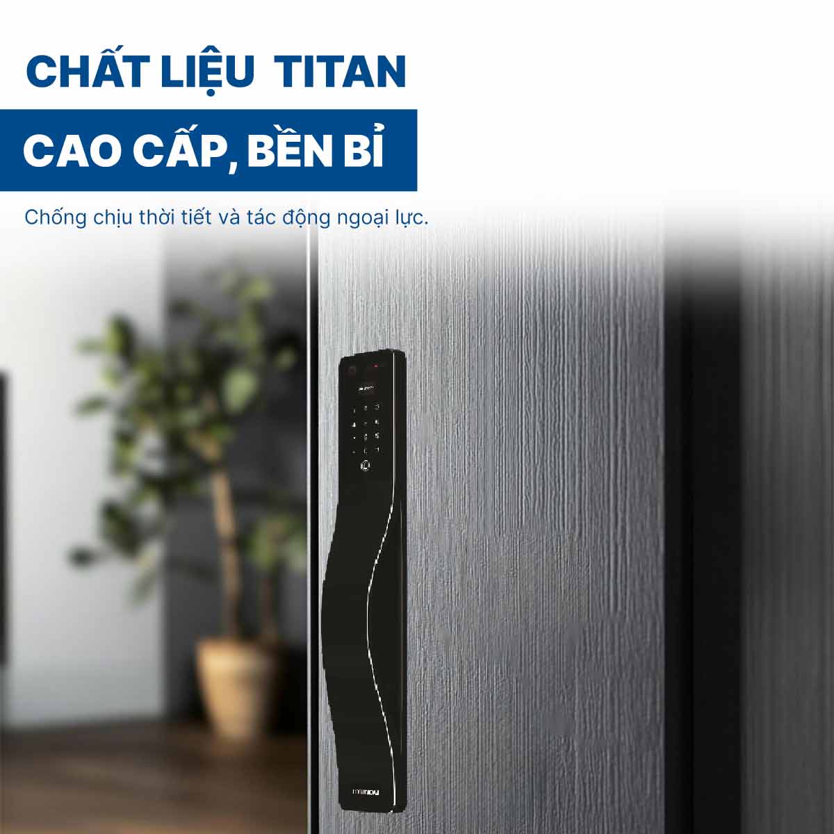 Khoá điện tử Hyundai cửa gỗ HY-SLA807F Black