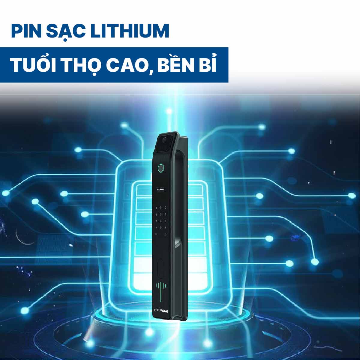 Khoá điện tử Hyundai cửa gỗ HY-SLA808F
