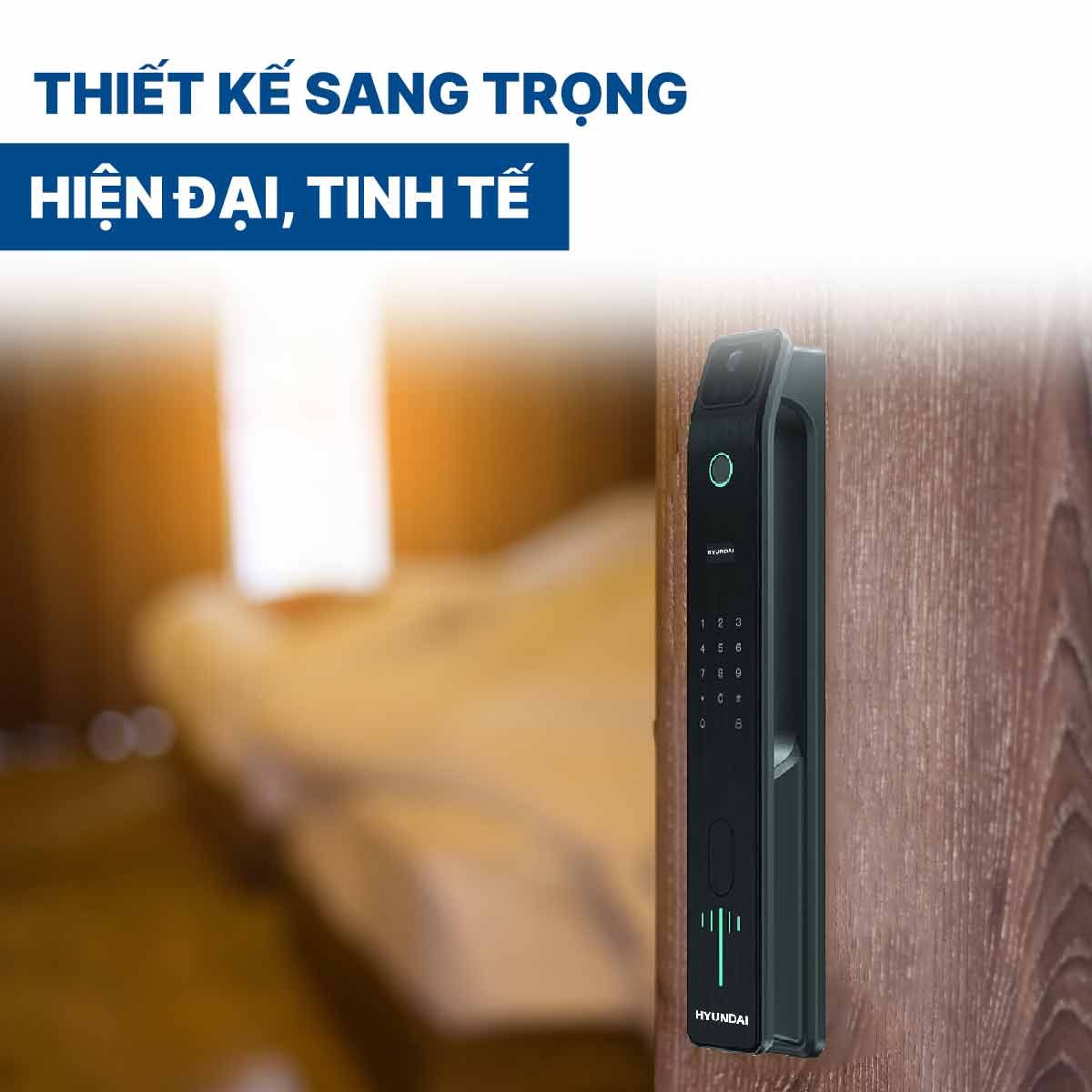 Khoá điện tử Hyundai cửa gỗ HY-SLA808F