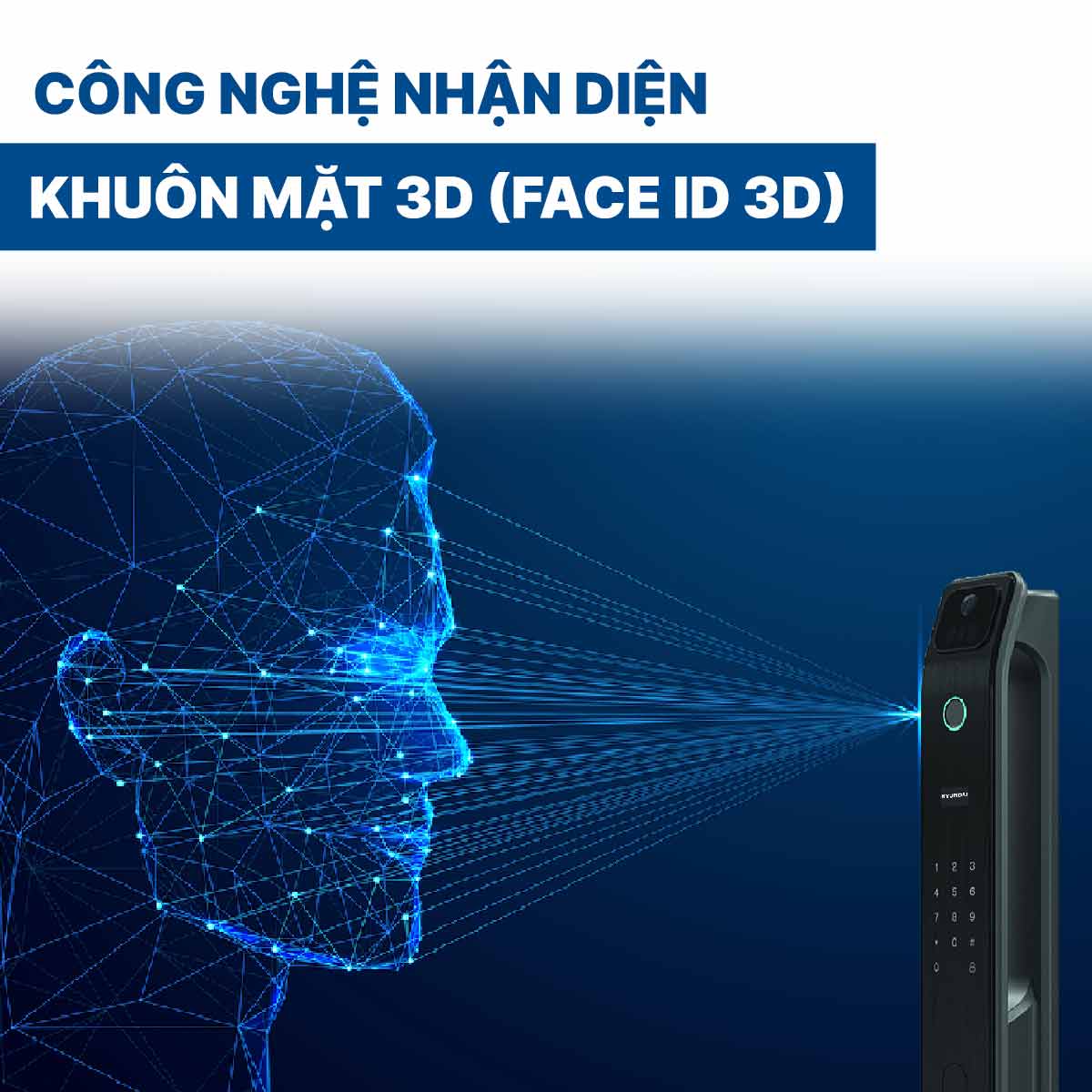 Khoá điện tử Hyundai cửa gỗ HY-SLA808F