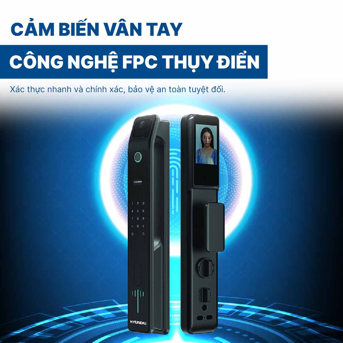 Khoá điện tử Hyundai cửa gỗ HY-SLA808F