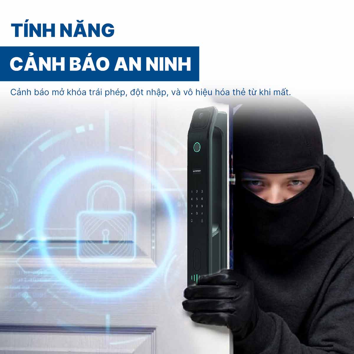 Khoá điện tử Hyundai cửa gỗ HY-SLA808F